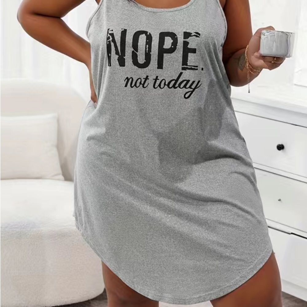 Plus size casual night dress,